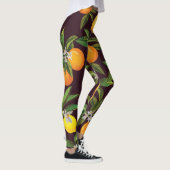 Citruspatroon,  citroenen Sinaasappels. Leggings (Rechts)