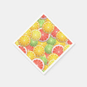 Citruspatroon - grapefruit, citroen, limoen, sinaa servetten (Hoek)