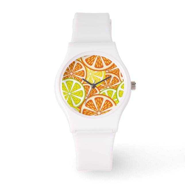 Citruspatroon Horloge (Voorkant)