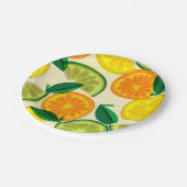 Citruspatroon Papieren Bordje (Gekanteld)