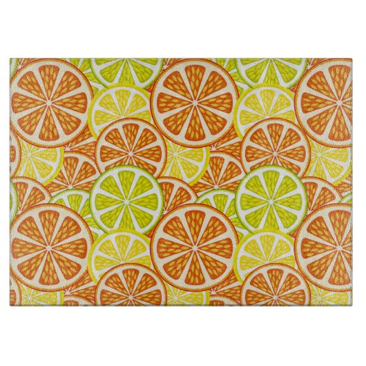 Citruspatroon Snijplank (Voorkant)
