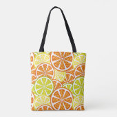 Citruspatroon Tote Bag (Achterkant)