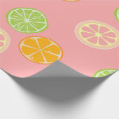 citruspatroonvruchten cadeaupapier (Hoek)
