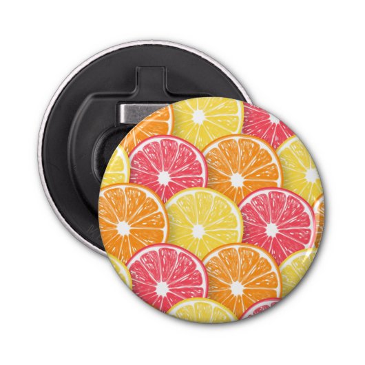 Citrusplakken Button Flesopener (Voorkant)