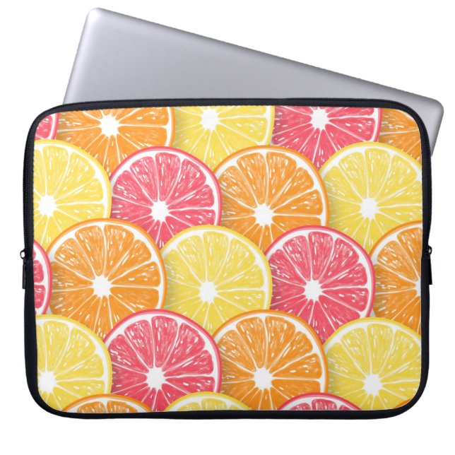 Citrusplakken Laptop Sleeve (Voorkant)