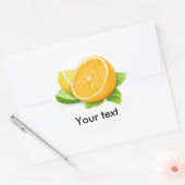 Citrusplakken Ronde Sticker (Envelop)