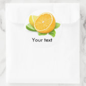 Citrusplakken Ronde Sticker (Tas)