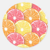 Citrusplakken Ronde Sticker (Voorkant)