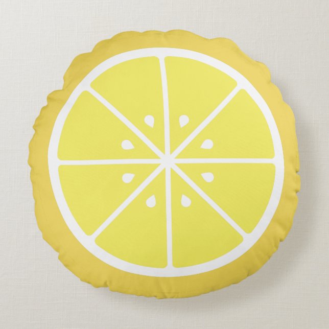 Citrusschijf Rond Kussen (Voorkant)