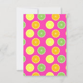 Citrusschijfjes All Occasion Pink Party Kaart (Achterkant)