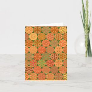 Citrusschijfjes geometrisch op Green Note Kaart