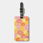 Citrusschijfjes - Kleurrijke Main Squeeze Bagagelabel (Voorkant verticaal)