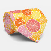 Citrusschijfjes - Kleurrijke Main Squeeze Stropdas (Opgerold)