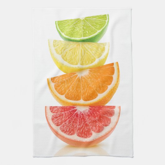 Citrussnijwanden piramide theedoek (Verticaal)