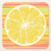 Citrusvlek op het Onderzetter Stripes Square (Voorkant)