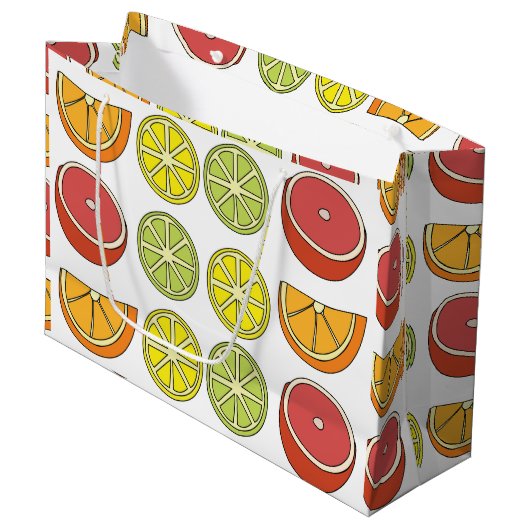 Citrusvrucht groot cadeauzakje (Voorkant Gekanteld)