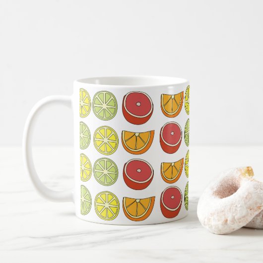 Citrusvrucht koffiemok (Met donut)