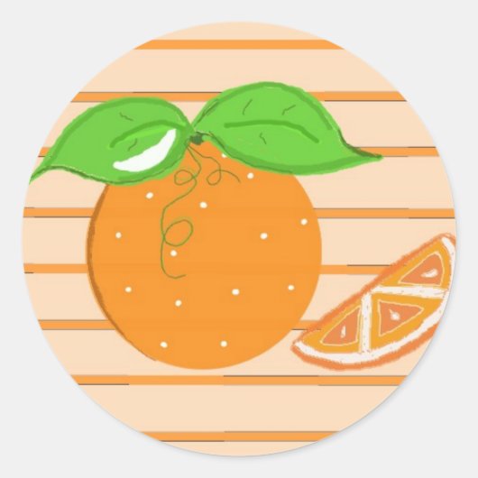 Citrusvrucht Ronde Sticker (Voorkant)