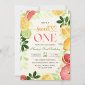 Citrusvruchten 1e verjaardag kaart (Voorkant)