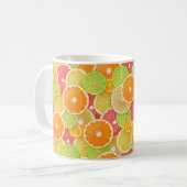 Citrusvruchten achtergrond koffiemok (Voorkant links)