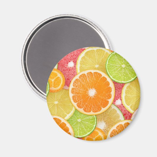 Citrusvruchten achtergrond magneet (Voorkant / Achterkant)