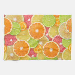Citrusvruchten achtergrond theedoek