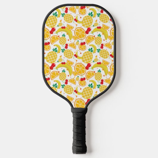 Citrusvruchten Ananas Sinaasappels Banaan Cherry Pickleball Paddle (Voorkant)