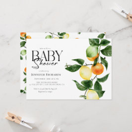 citrusvruchten | BABY SHOWER WATERVERF Kaart