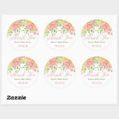 Citrusvruchten & Baby showers Favor Ronde Sticker (Vel)