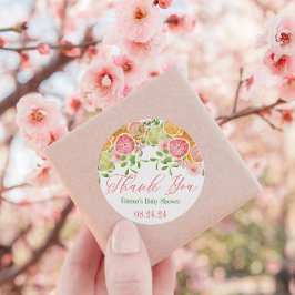 Citrusvruchten & Baby showers Favor Ronde Sticker
