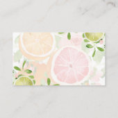 Citrusvruchten & Bloemen Luier Raffle Informatiekaartje (Achterkant)