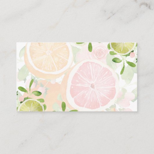 Citrusvruchten & Bloemen Luier Raffle Informatiekaartje (Achterkant)