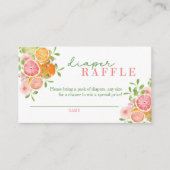 Citrusvruchten & Bloemen Luier Raffle Informatiekaartje (Voorkant)