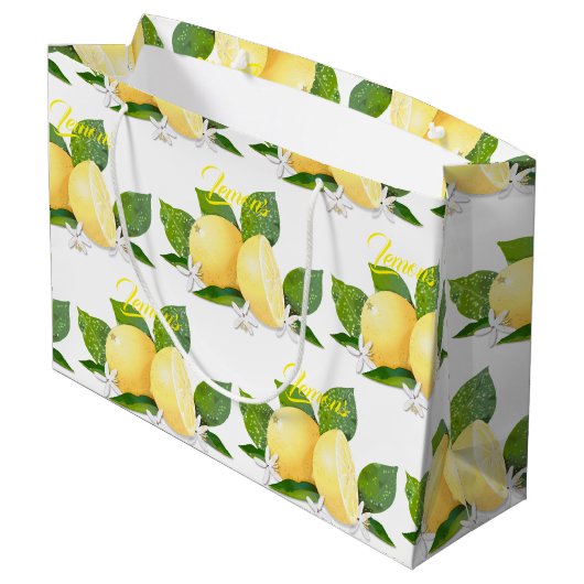 Citrusvruchten botanisch groot cadeauzakje (Achterkant Gekanteld)