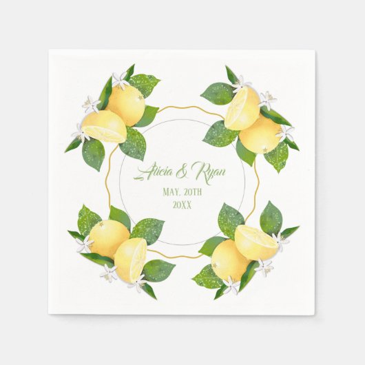 Citrusvruchten botanisch servet (Voorkant)