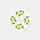 Citrusvruchten botanisch servet (Hoek)