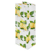 Citrusvruchten botanisch wijn cadeautas (Achterkant Gekanteld)