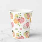Citrusvruchten Bruiloftsfeest Papieren Bekers (Voorkant)