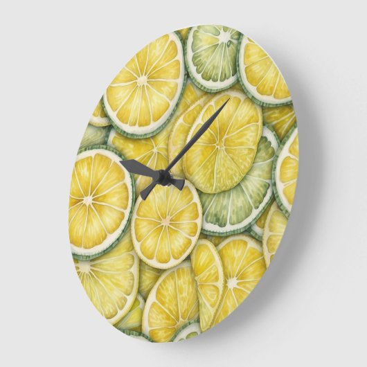 Citrusvruchten Citroen Wandklok (Hoek)