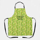 Citrusvruchten, citroenen, groene achtergrond bewe schort (Voorkant)