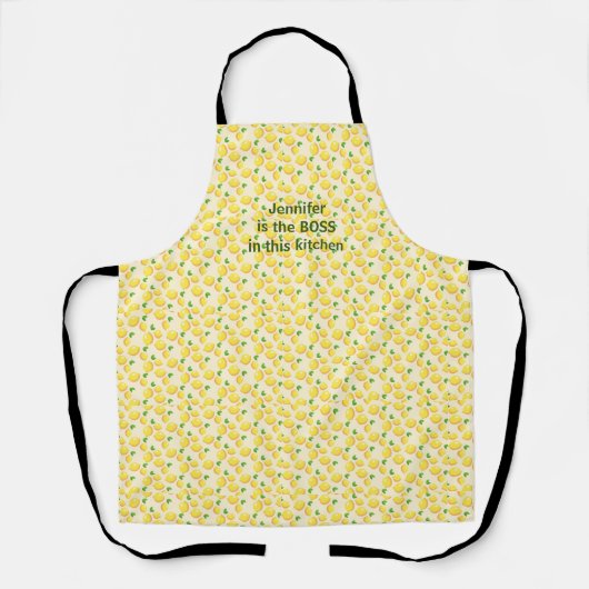 Citrusvruchten, citroenen, vers en helder schort (Voorkant)