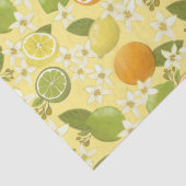 Citrusvruchten en bloesemweefsel papier (Detail)
