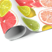 Citrusvruchten- en -lederpapier cadeaupapier (Rol Hoek)