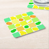 Citrusvruchten en Limoen van citrusvruchten, Onder Kartonnen Onderzetters (Schuin)