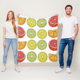 Citrusvruchten Fleece Deken