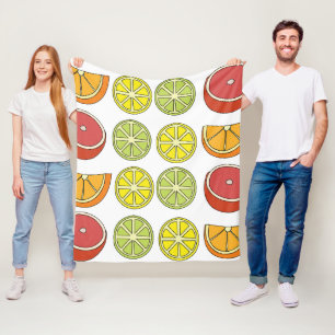 Citrusvruchten Fleece Deken