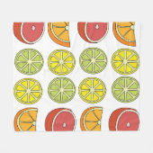 Citrusvruchten Fleece Deken (Voorkant (Horizontaal))