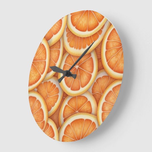 Citrusvruchten gesneden Sinaasappels wandklok (Hoek)