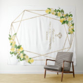 Citrusvruchten Gouden Frame Heilige Communie Achte Wandkleed (In Situ (horizontaal))