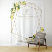 Citrusvruchten Gouden Frame Heilige Communie Achte Wandkleed (In situ)